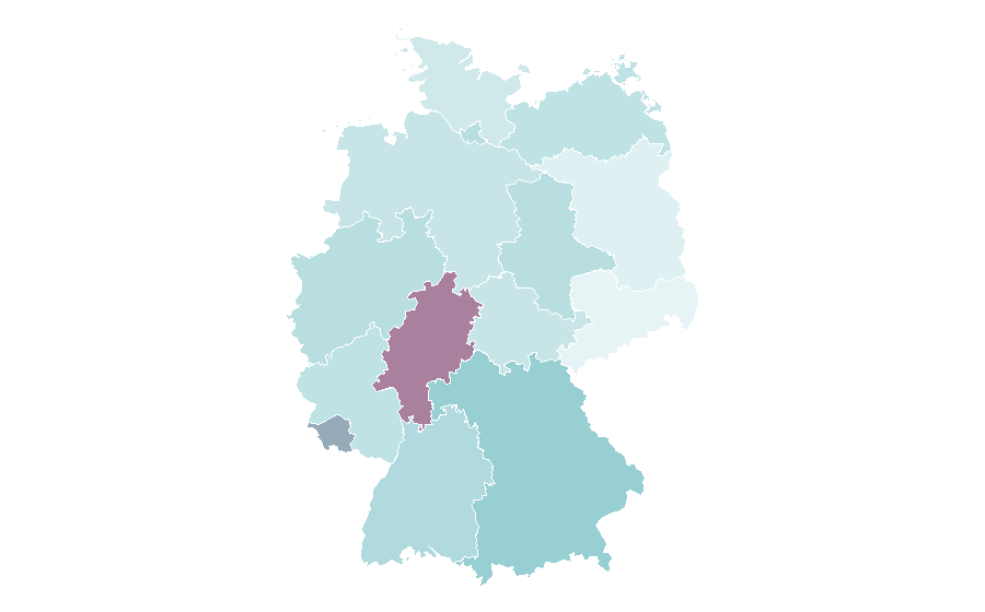 Affinity by region — San Francisco Bay Area, Germany