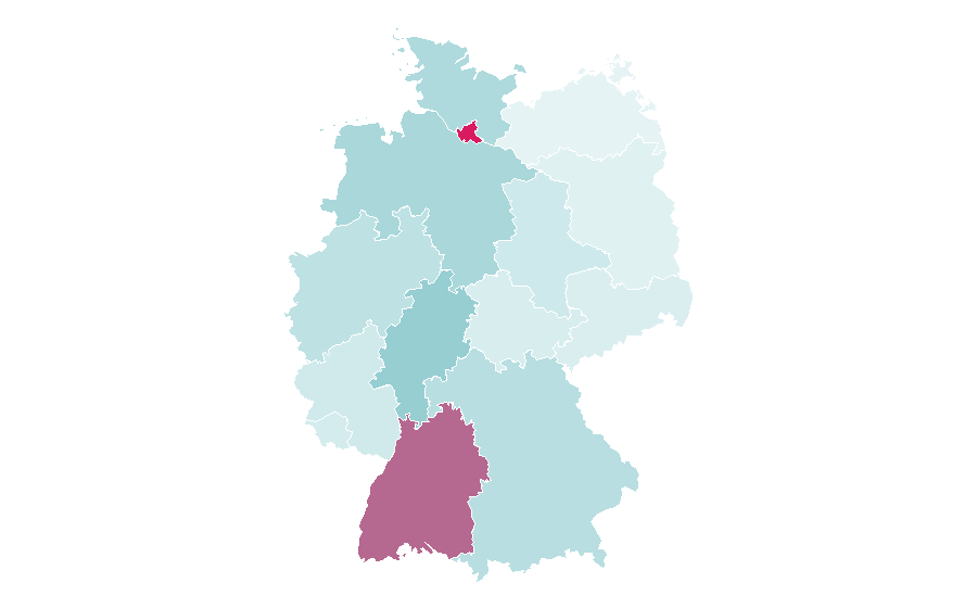 Affinity by region — Sand, Germany