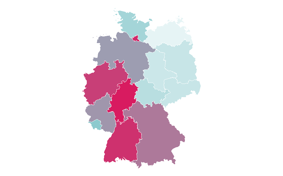 Affinity by region — Santos FC (women), Germany
