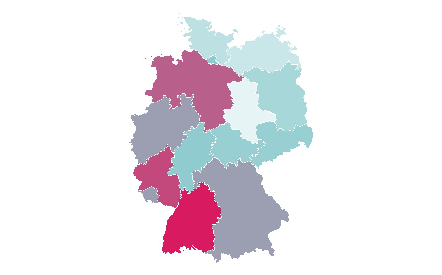 Affinity by region — Saxophone, Germany