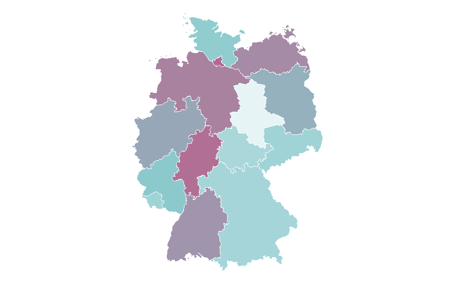 Affinity by region — Scholarship, Germany