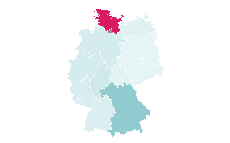 Affinity by region — Schön Klinik, Germany