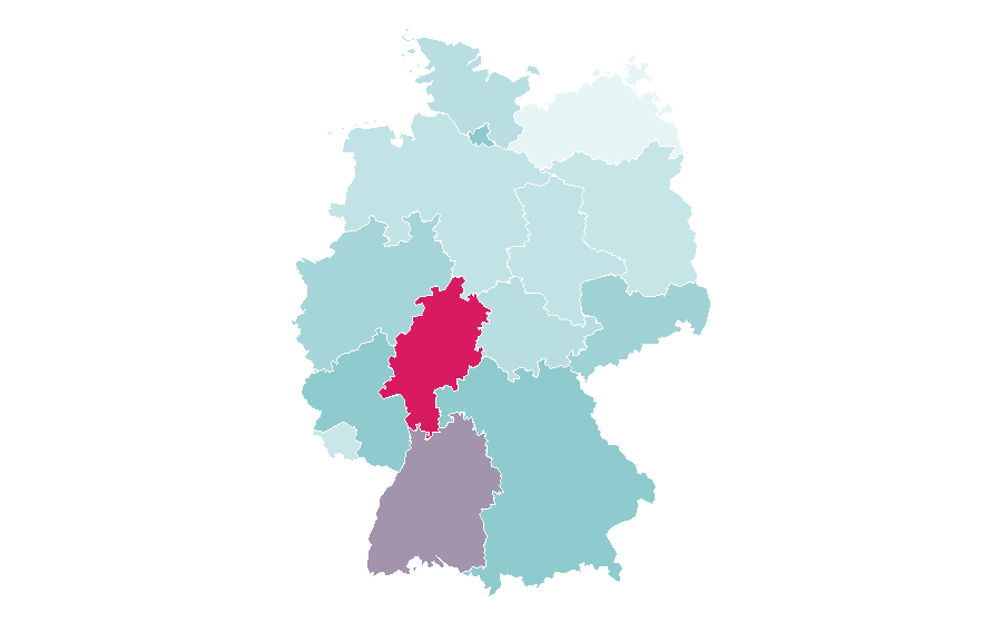 Affinité par région — Science (journal), Allemagne