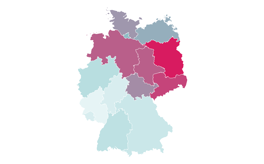 Affinity by region — SDP, Germany