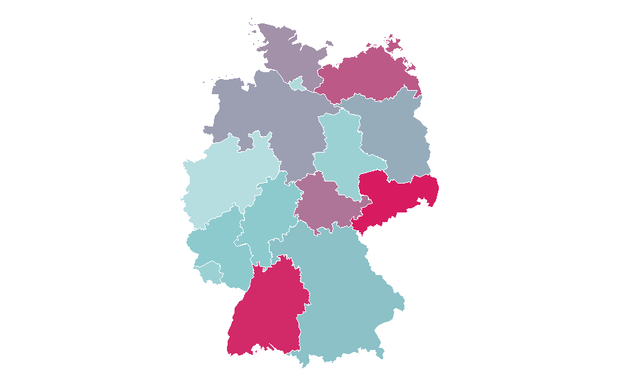 Affinity by region — Search and rescue dog, Germany