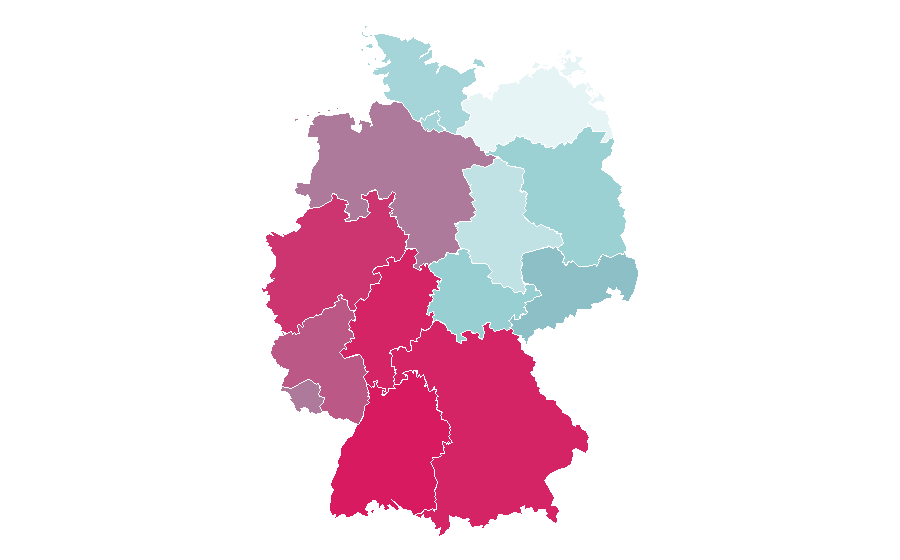Affinité par région — SEAT, Allemagne