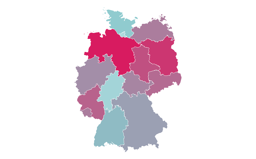 Affinity by region — Sedum, Germany