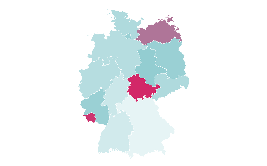 Affinity by region — Self-publishing, Germany