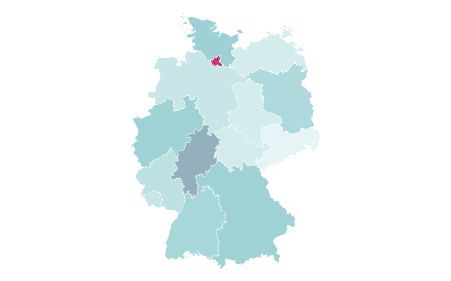 Affinity by region — Self storage, Germany