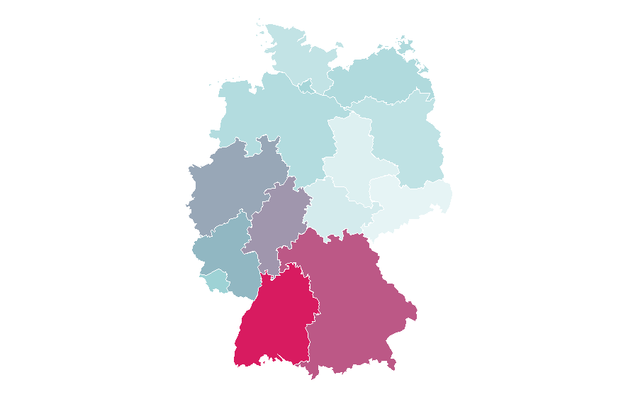Affinity by region — Serbia national football team, Germany