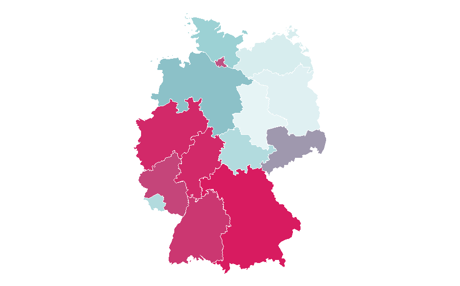 Afinidad por región — Shakira, Alemania