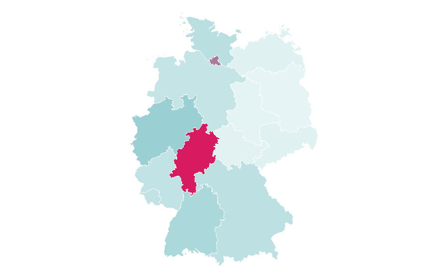 Affinity by region — Shalwar kameez, Germany