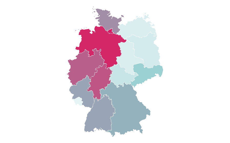 Affinity by region — Sharia, Germany
