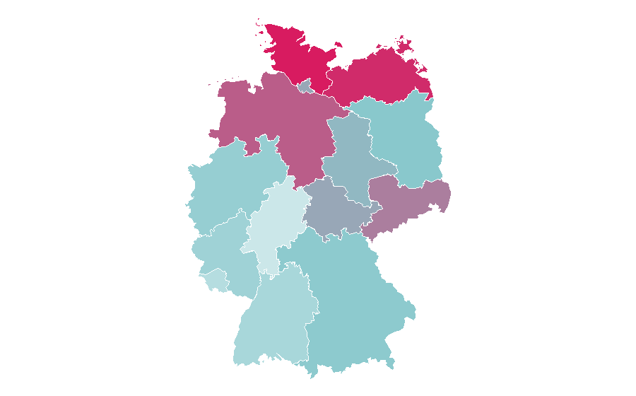 Affinity by region — Shetland pony, Germany