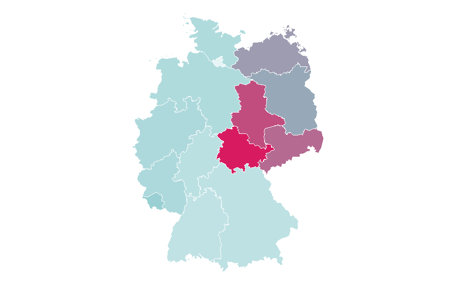 Affinity by region — Short Message Service, Germany
