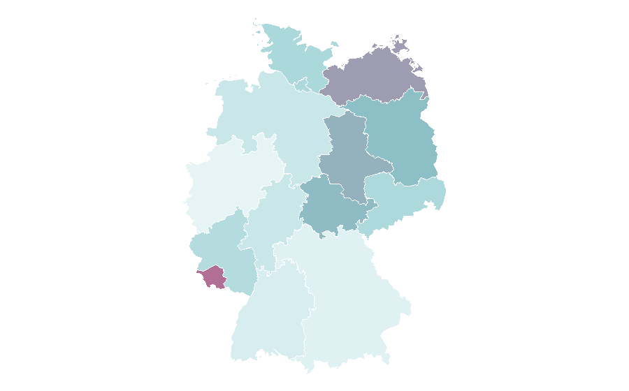 Affinity by region — Show business, Germany
