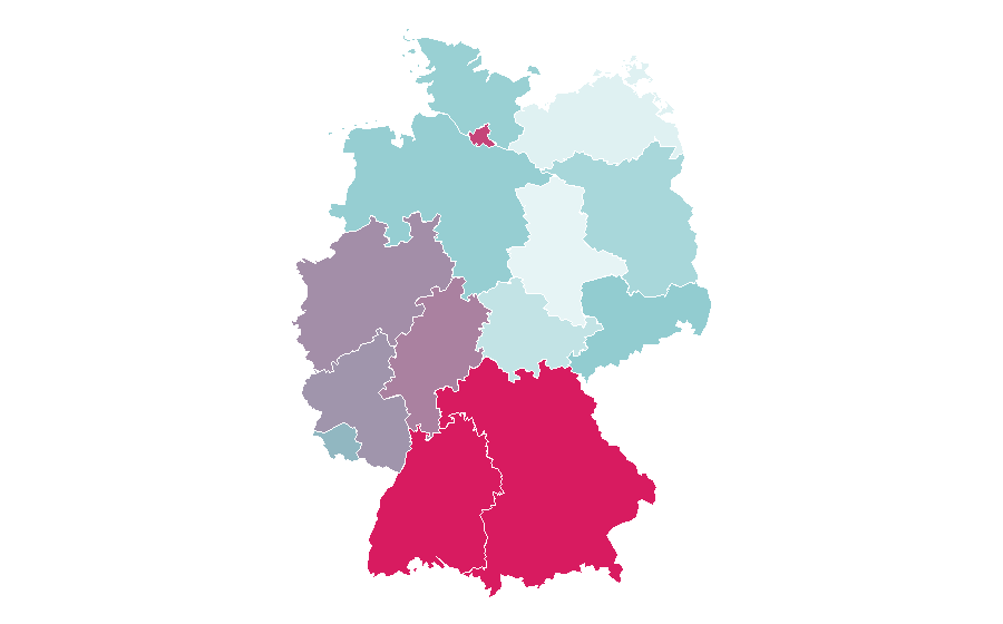 Affinity by region — Sicily, Germany