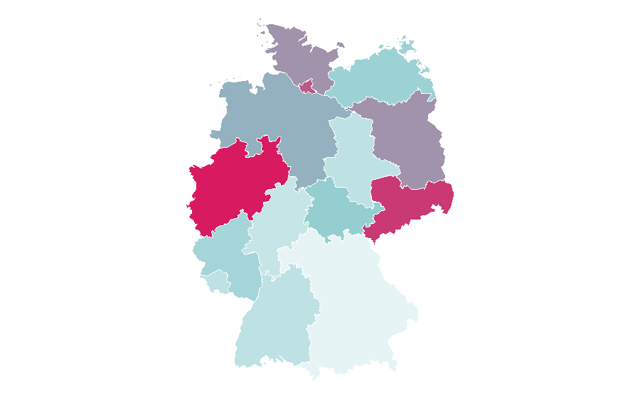 Affinity by region — Sign language, Germany