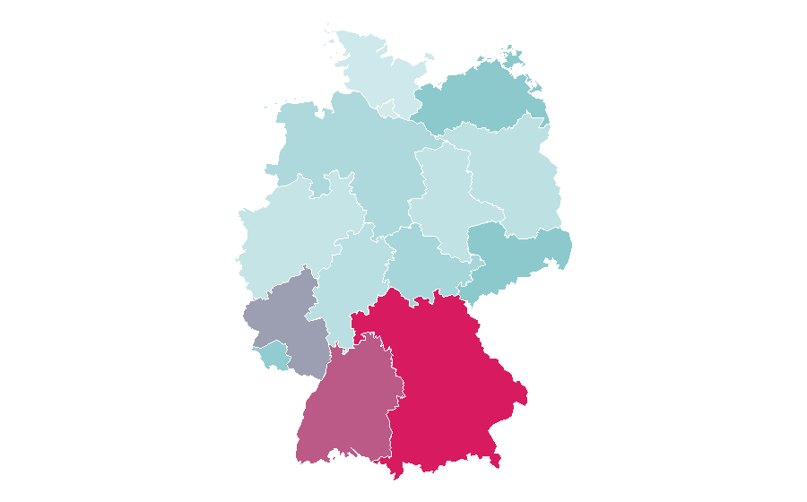 Affinity by region — Single track (mountain biking), Germany