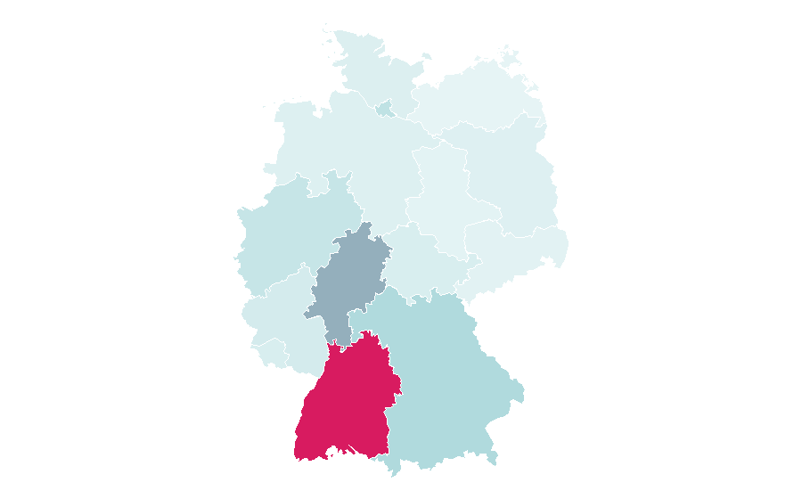 Affinité par région — Sink, Allemagne