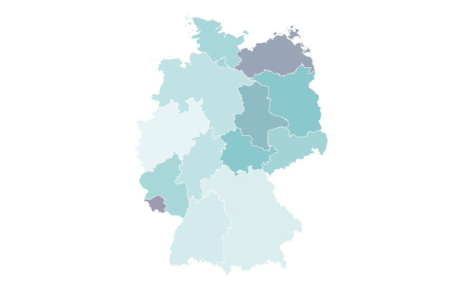 Affinity by region — Sketch comedy, Germany