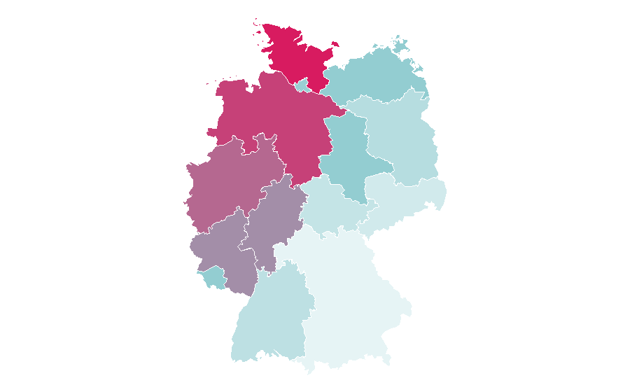 Affinity by region — Slice of life, Germany