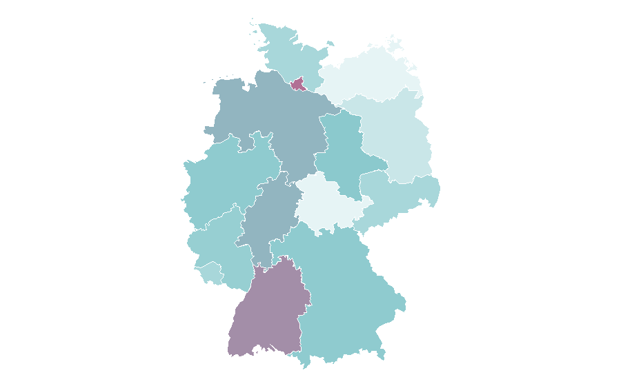 Affinité par région — Slot machine, Allemagne