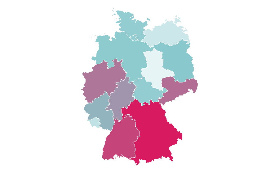 Affinità per regione — Slovenia, Germania