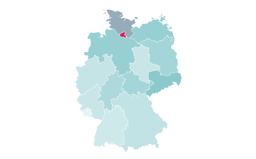Affinity by region — Smash (tennis), Germany