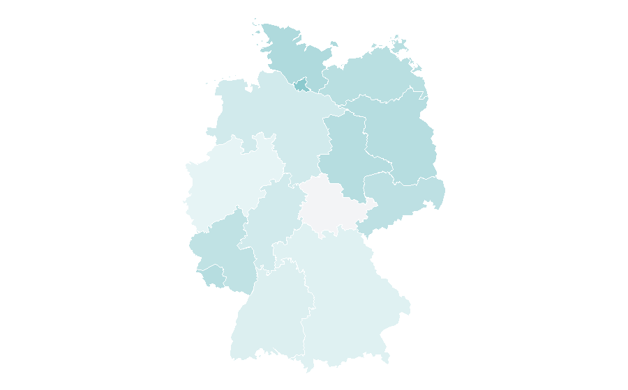 Affinity by region — Social media optimization, Germany