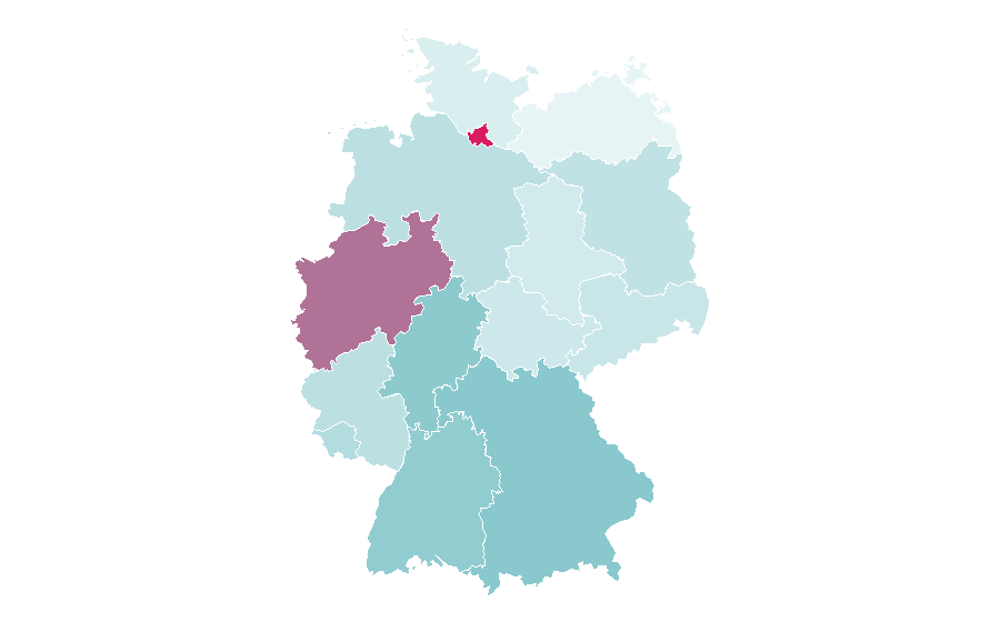 Affinity by region — Social psychology, Germany