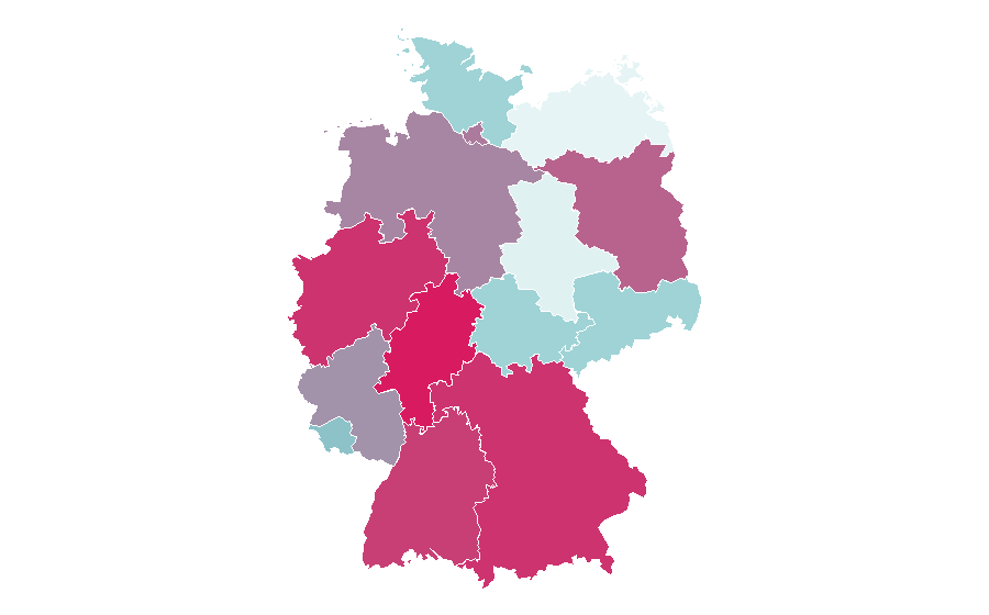 Affinity by region — Software developer, Germany