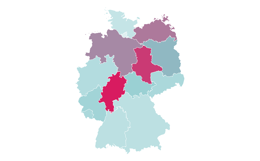 Affinity by region — Soraya (musician), Germany