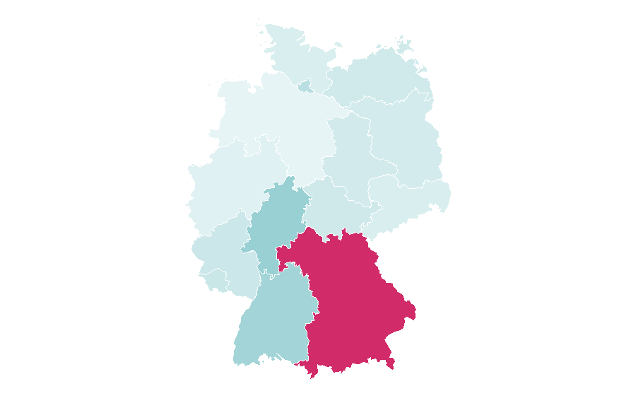 التقارب حسب المنطقة — South Tyrol, ألمانيا