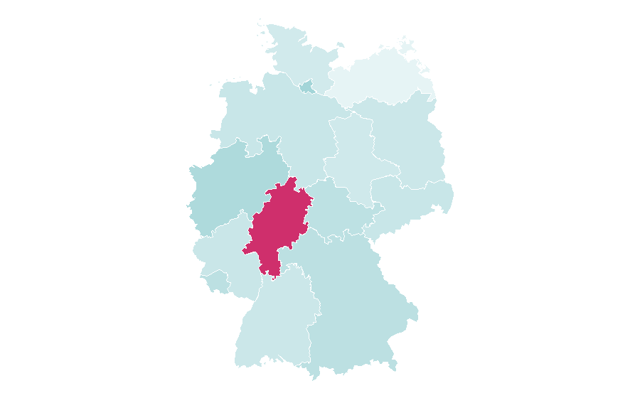 Affinity by region — Space, Germany