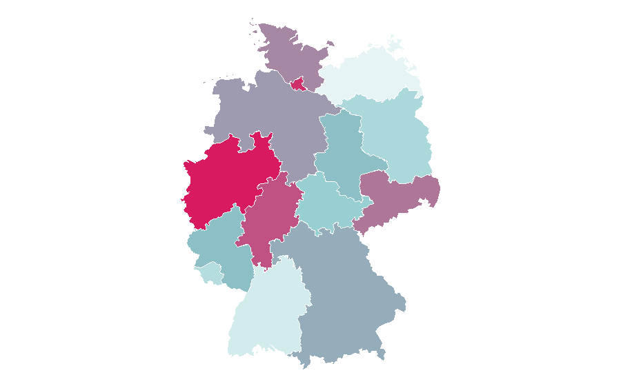 Affinity by region — Space Marines (Warhammer 40,000), Germany