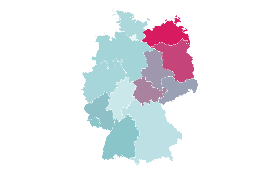Affinity by region — Spain national football team, Germany
