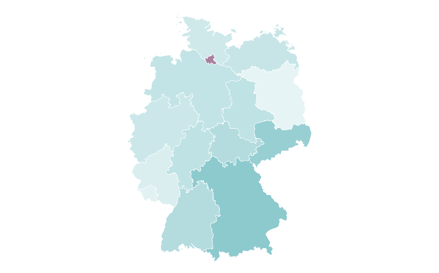 Affinité par région — Sparkling wine, Allemagne