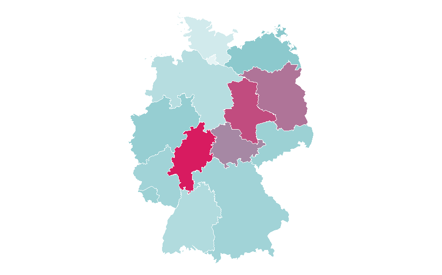 Affinity by region — Spartacus (TV series), Germany