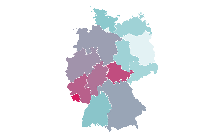 Affinity by region — Spider (solitaire), Germany