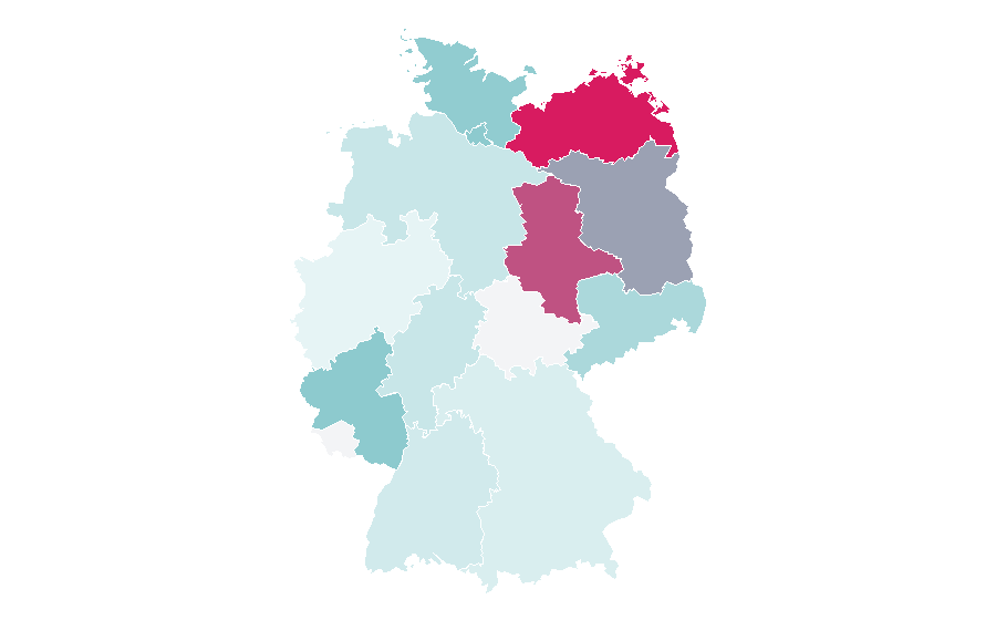 Affinity by region — Spiritual practice, Germany
