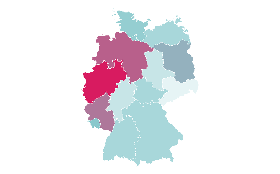 Affinity by region — Sports journalism, Germany