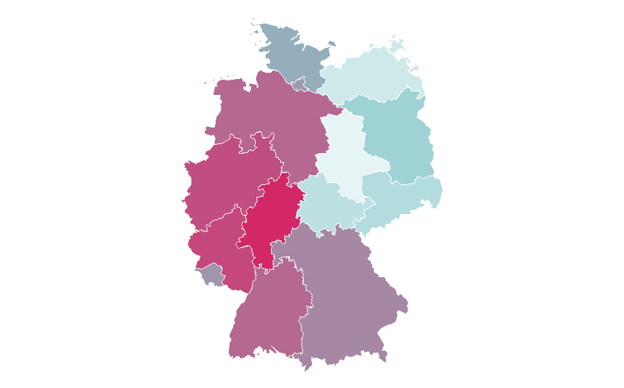 Affinity by region — Sports medicine, Germany