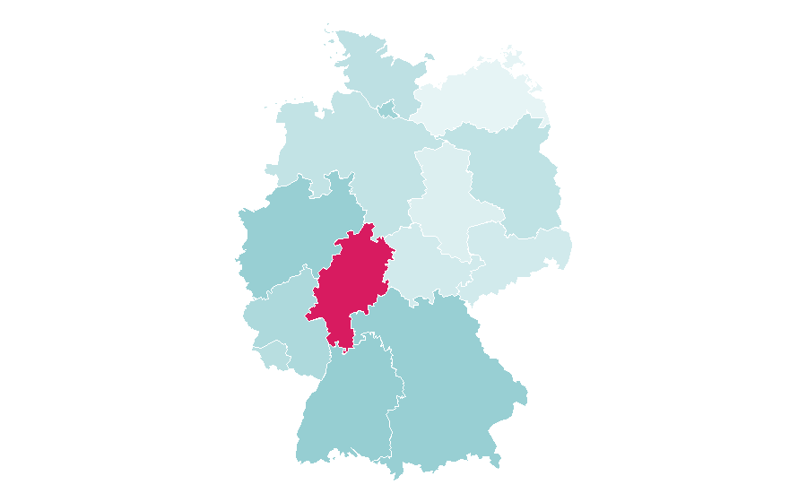 Affinity by region — Spring (hydrology), Germany