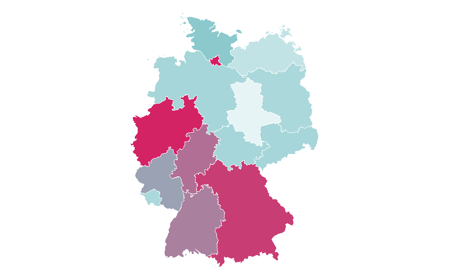 Affinity by region — St. Lucia, Germany