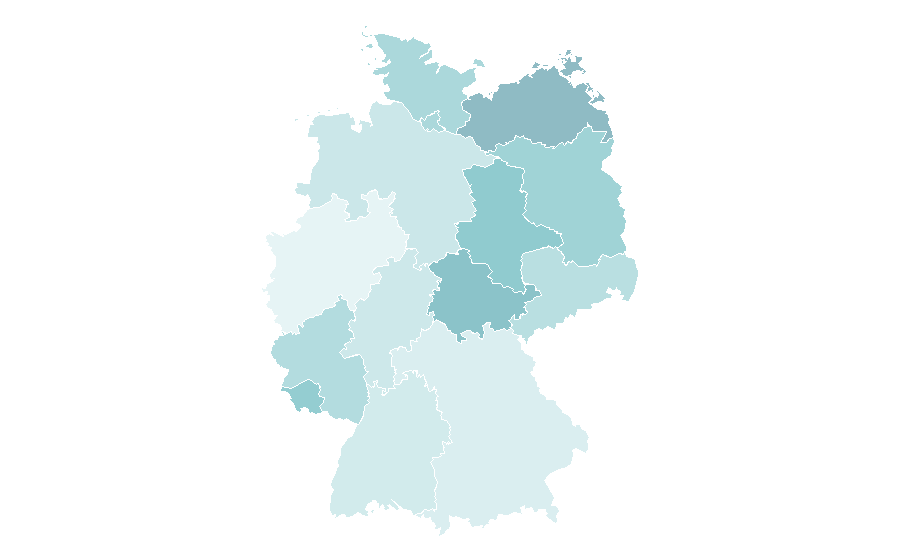 Affinity by region — Stamp collecting, Germany