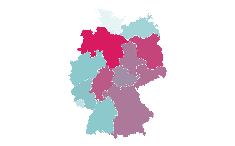 Affinity by region — stay at home mom, Germany