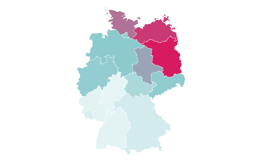 Affinity by region — StayFriends.de, Germany