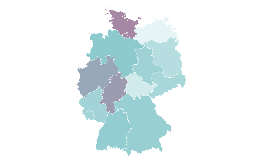 Affinity by region — Steinberg Cubase, Germany