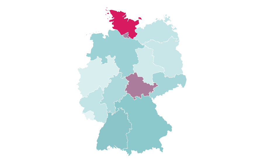 Affinity by region — Steppenwolf (band), Germany